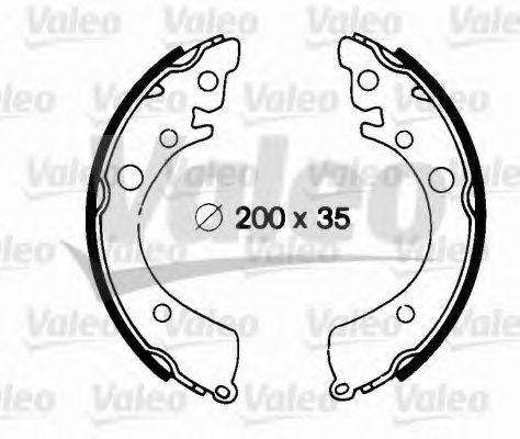 VALEO 562693 Brake Shoe Set